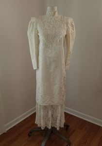 Scott McClintock for Gunne Sax lace brocade dress